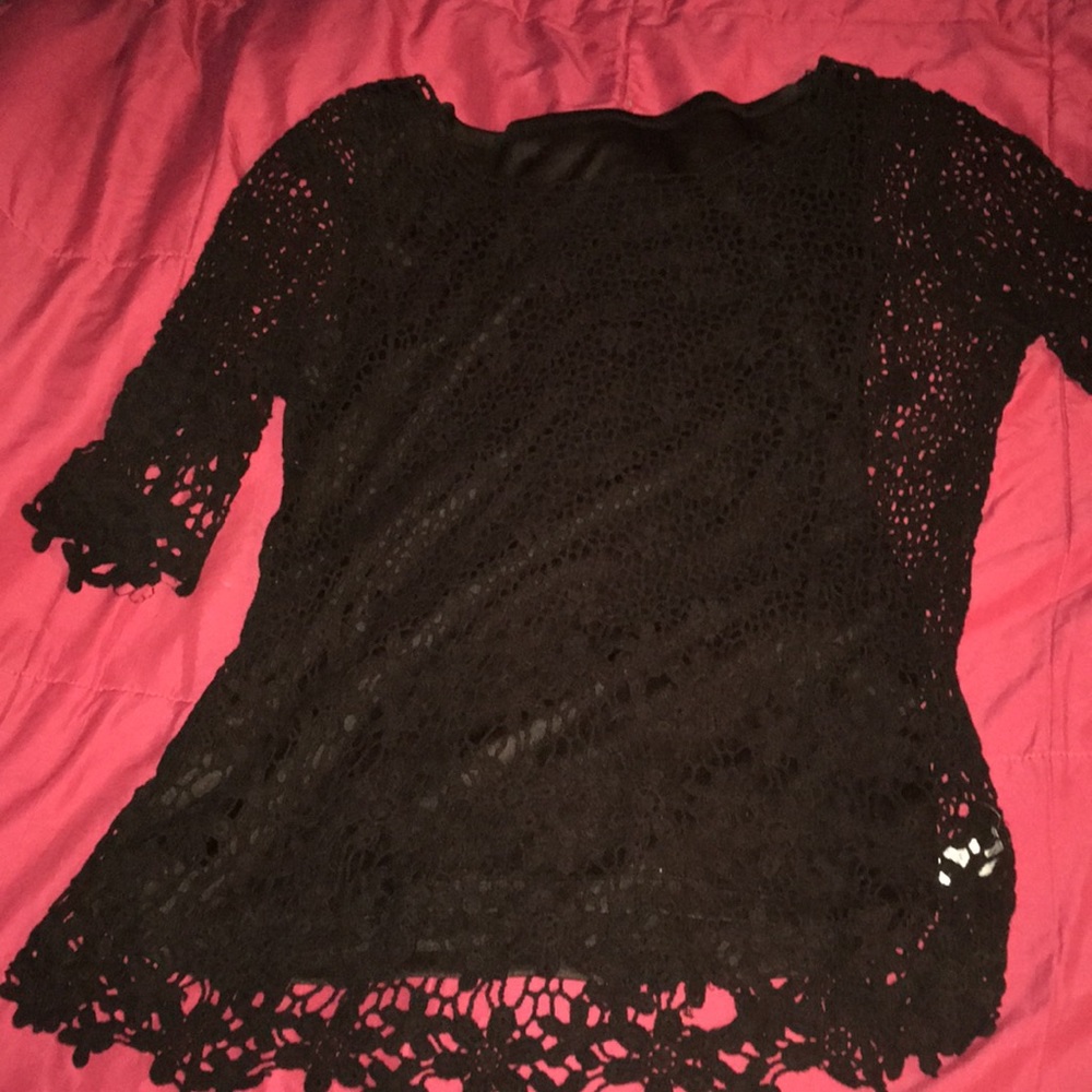 Black laced shirt